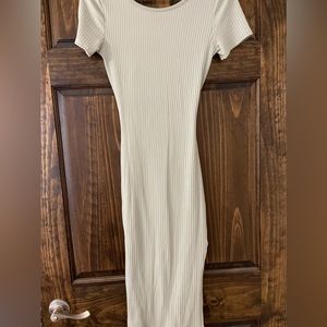Form Fitting Dress, Open Back, Slit - Medium *MINTY COLOR*